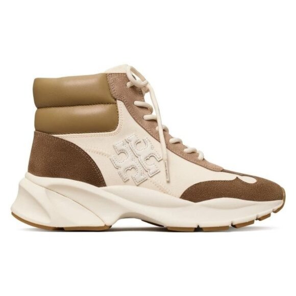 Tory Burch Good Luck Hiker Sneaker in Cream/Cream/Oakwood